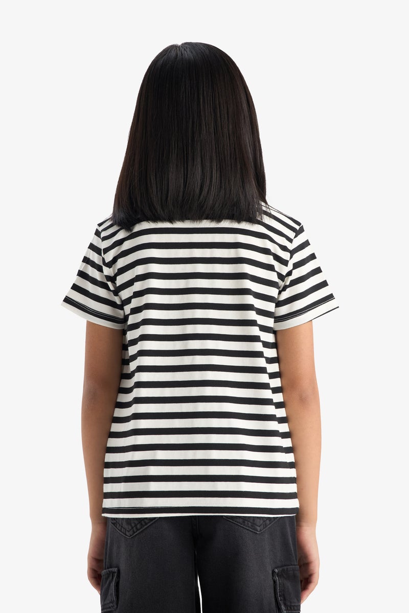 DeFacto Green Girl Girl Relax Fit Crew Neck 3 Piece Short Sleeve T-Shirt Casual - Image 5